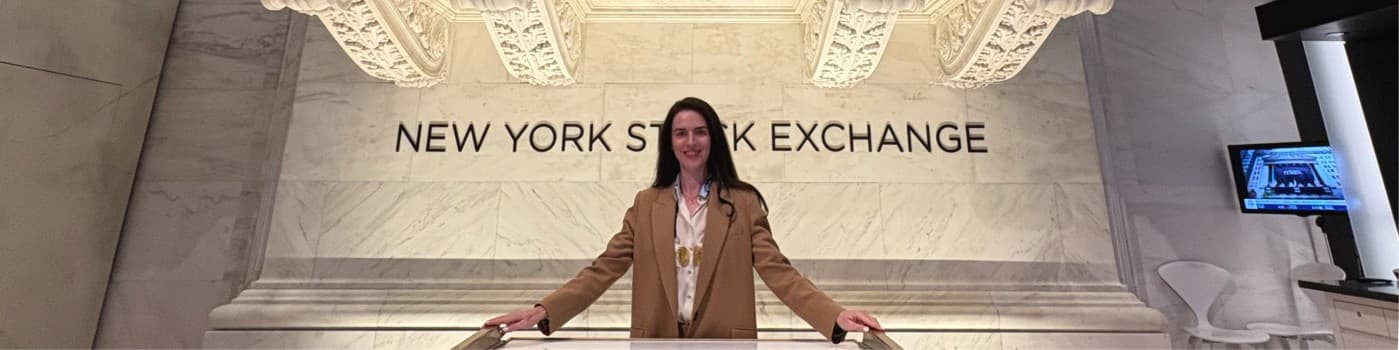 Volha Havorchanka at the New York Stock Exchange